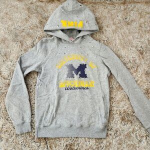 PINK Victoria's Secret Gray University of Michigan Hoodie